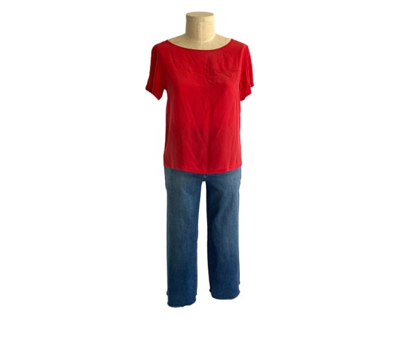 NORDSTROM TOWN SQUARE Vintage cherry Red Washed S… - image 6