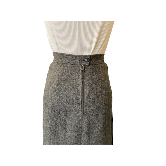 Vintage 1950s Jack Winter Gray wool Pencil Skirt … - image 7