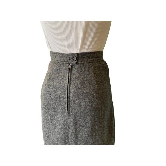 Vintage 1950s Jack Winter Gray wool Pencil Skirt … - image 6