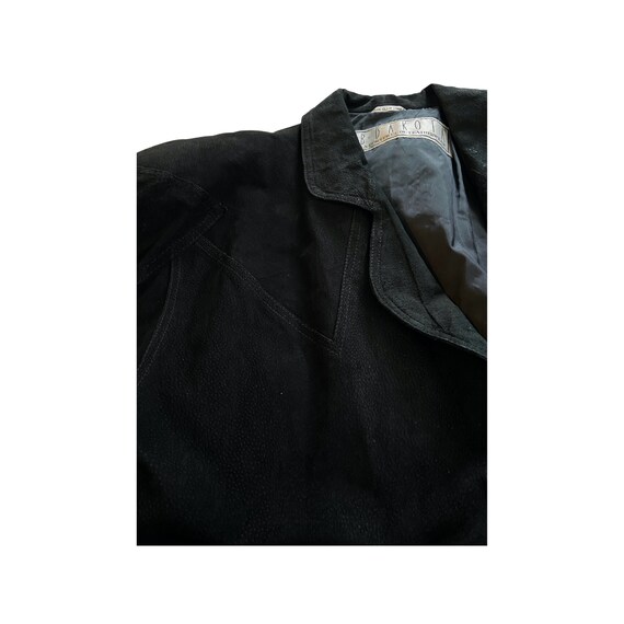 Black Leather Jacket Size Large 1980s BB Dakota, … - image 9