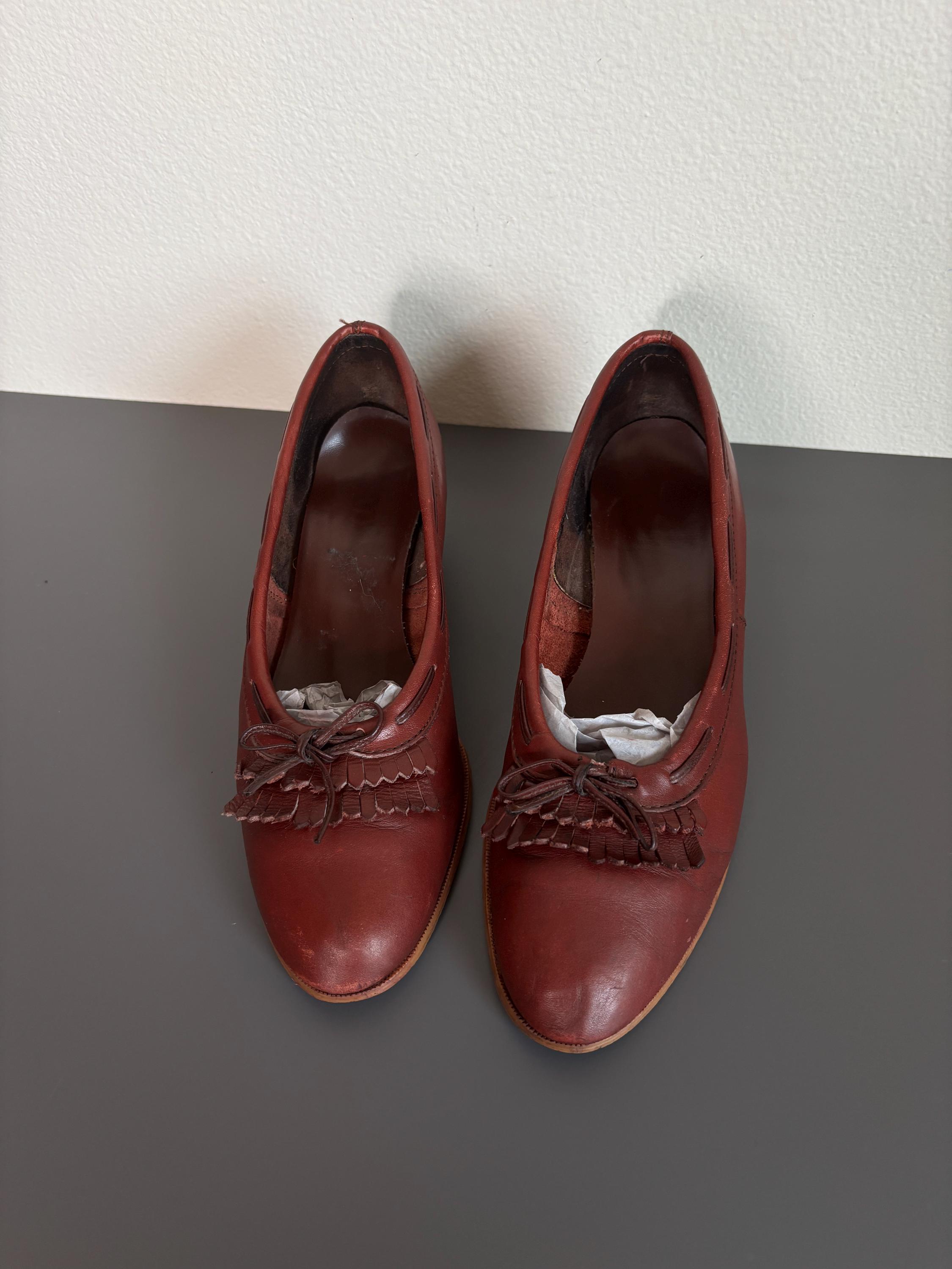 Men\'s Vintage Bally Barton Patent Leather Kiltie Fringe Loafer Burgundy Sz 8.5 D Vintage Italian Bally Leather Men main image 2