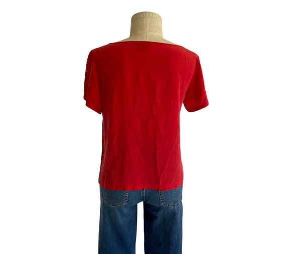 NORDSTROM TOWN SQUARE Vintage cherry Red Washed S… - image 2