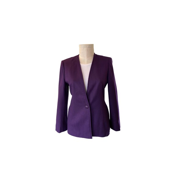 Classic 90s Pendleton Wool Purple Plum No Collar Blazer . - Etsy