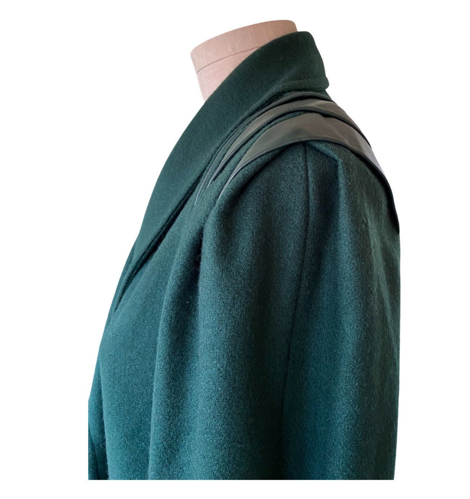 1980s Jofeld Wool Green Double Breasted Coat Size L Exquisite | Etsy