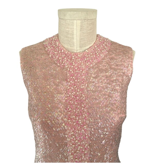 50's - 60's Fully Sequined & BEADED Vintage Blous… - image 5