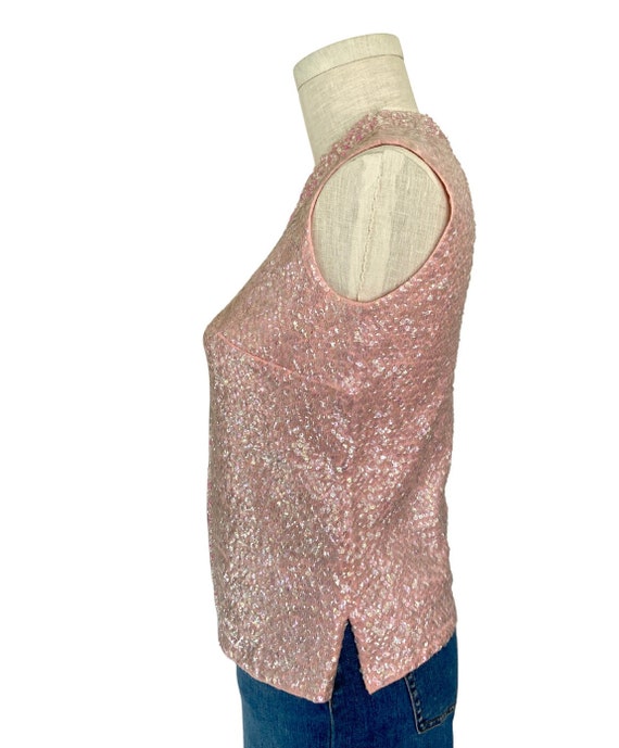 50's - 60's Fully Sequined & BEADED Vintage Blous… - image 3