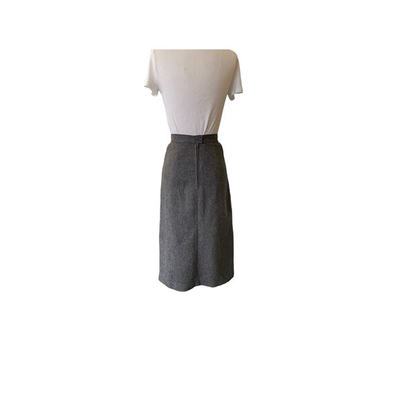 Vintage 1950s Jack Winter Gray wool Pencil Skirt … - image 2