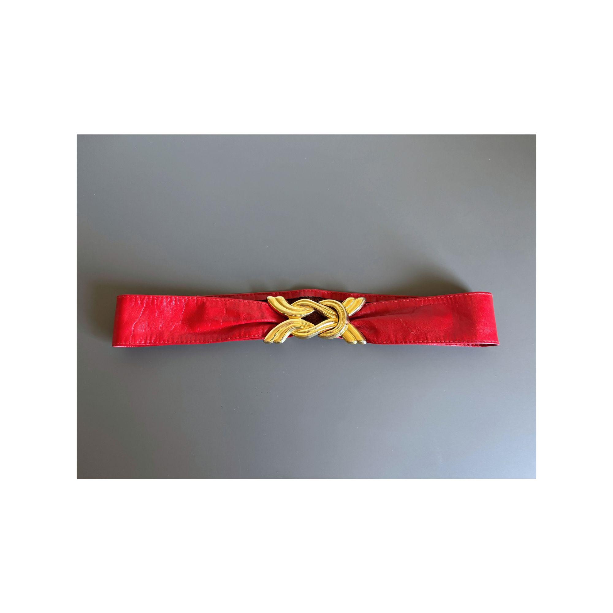 Red 80s Belt - Etsy