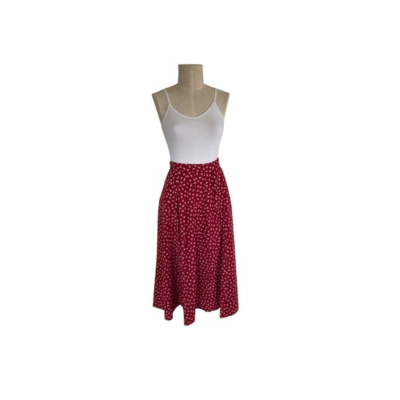 Vintage 1990s Cherry Red crepe bias cut Liz Claib… - image 1