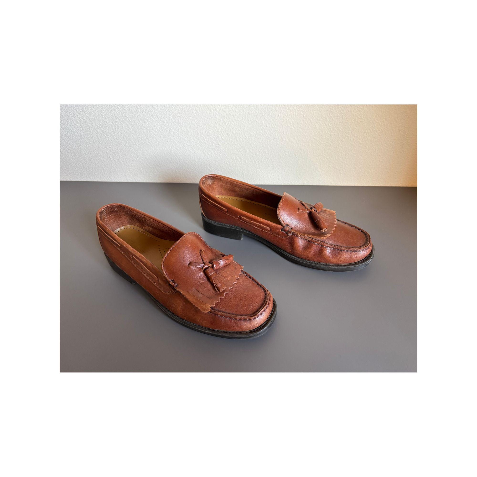 BRUNO MAGLI Woven Ramon Brown Leather loafer Men\'s US Size 9 M Vintage Ralph Lauren Women Loafer - Etsy main image 4