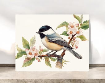 Tarjetas de notas sobre carbonero de cabeza negra / Tarjeta de notas sobre observación de aves / N.° 130