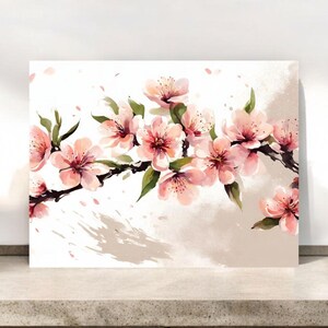 Juego de tarjetas de regalo con motivos de flores de durazno, papelería floral, tarjetas para cualquier ocasión, tarjetas con motivos de flores de durazno, tarjetas en blanco de primavera