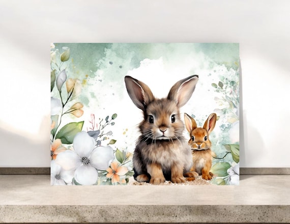 Cute Bunny Notecards, Cards for Kids, Rabbit Note Cards
