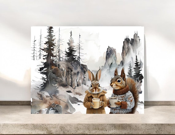 Morning Coffee Notecards: Nature-Inspired Stationery Set with Whimsical Wildlife & Woodland Designs