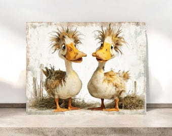 Tarjeta de felicitación con patos graciosos / Tarjeta de felicitación divertida con patos / Papelería humorística con patos / Tarjetas de patos originales