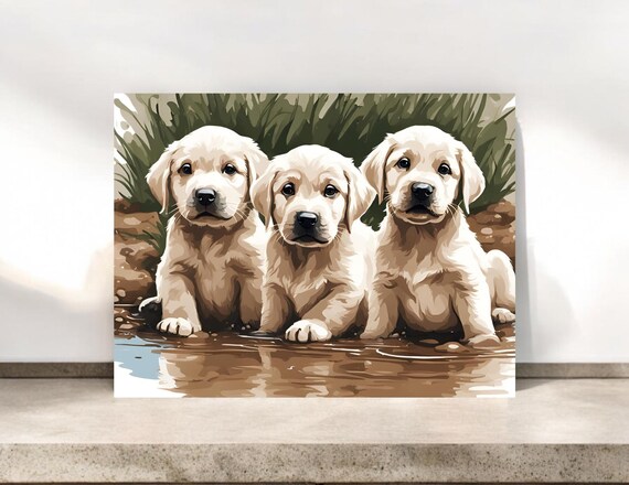 Yellow Lab Puppy Notecards: Dog Lover Gift Set
