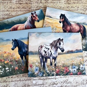 Cartes de correspondance cheval avec enveloppes, papeterie cheval, cartes toutes occasions, cadeau pour les amateurs de chevaux