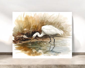 Tarjetas de garceta grande: papelería para amantes de las aves, tarjetas para toda ocasión n.° 114