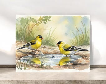 Tarjetas de jilguero americano / Set de papelería inspirado en la naturaleza / Tarjetas de observación de aves / Tarjetas para observadores de aves / Tarjetas de primavera n.° 123