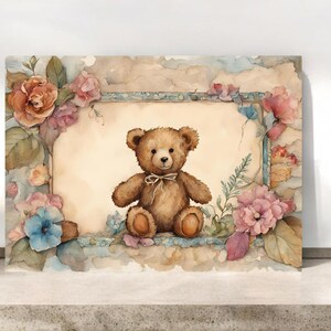 Entzückende Teddybär-Babyparty-Einladungskarte für Mädchen, niedliche Baby-Party laden ein, rosa Teddybär-Karte