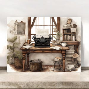 Schreibraum Briefpapier Set von Notecards, Notecard Geschenk für Verfasser, Alte Schreibmaschine Notecards, Schreibtisch, Briefpapier für Verfasser