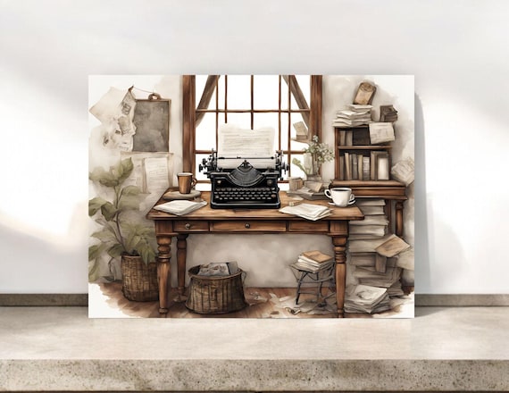 Watercolor Writer's Room Notecards: Stationery Gift Set