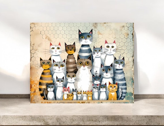 Whimsical Cat Notecards: All-Occasion Stationery Set for Feline Enthusiasts & Cartoon Lovers