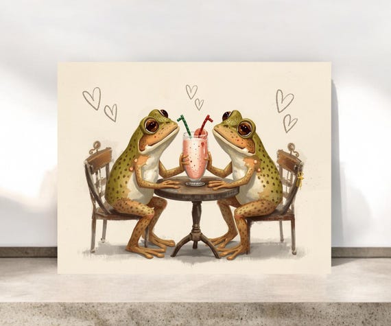 Whimsical Frog Valentine  Notecards