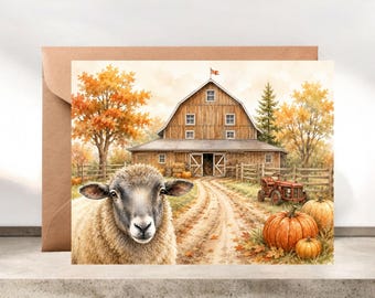 Wayward Sheep Blank Notecards, Sheep Stationery #050