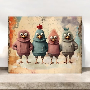 Dummes Huhn Monster Set von Grußkarten mit Umschlägen, Geschenkset, lustige Hühnerkarten, Huhn Lady Geschenke