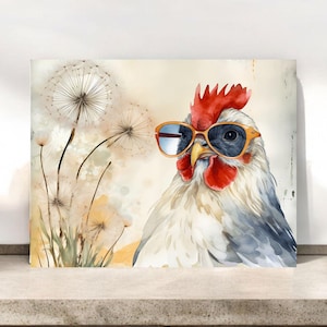 Set kaarten Cool Chicken met enveloppen, cadeauset Notecard, kaarten grappige kip, cadeaus Chicken Lover, briefpapier Cool Chicken