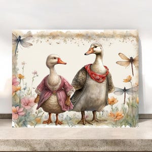 Art lunatique d'oie, carte de correspondance vierge, cartes adaptées aux enfants, papeterie fantaisie nature