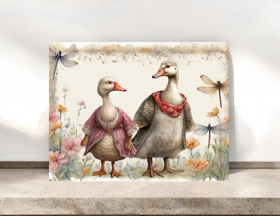 Whimsical Goose Storybook Style Notecard Sets