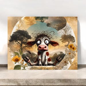 Cartes de correspondance humoristiques toutes occasions vache énervée avec enveloppes, papeterie vache, cartes de correspondance vache rigolote