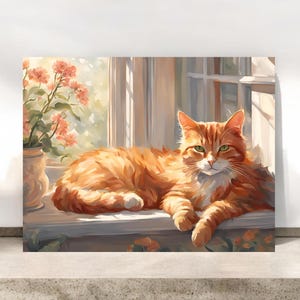 Tarjetas de gato pelirrojo: Papelería con ventana de cabaña y sobres n.° 078