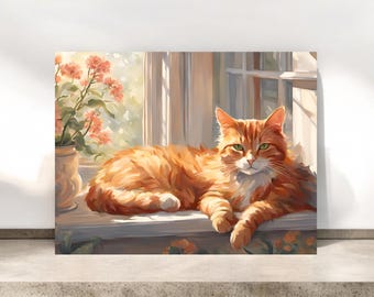 Tarjetas de gato pelirrojo: Papelería con ventana de cabaña y sobres n.° 078