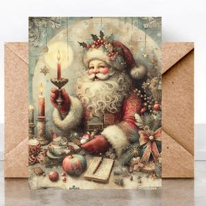 Vintage Style Old World Weihnachtsmann Grußkarten, Weihnachtsgrußkarten, Weihnachtsgrußkarten