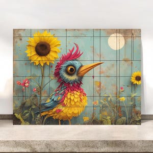 Cartes de correspondance d'oiseaux d'art populaire fantaisistes, ensembles de cartes d'oiseaux géniaux toutes les occasions, cadeau pour les ornithologues amateurs et les ornithologues amateurs