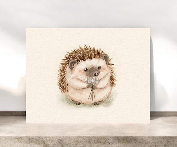 Whimsical Hedgehog Notecard