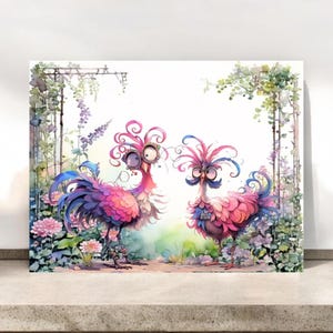 Tarjetas de notas humorísticas de Glamour Chicks para cualquier ocasión con sobres, papelería con pájaros divertidos, tarjetas de notas con pájaros