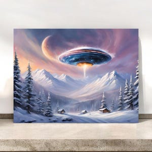 Cartes de correspondance vierges pliées OVNI, Cartes de correspondance fantastiques, Cartes paranormales, Cartes de correspondance soucoupe volante, Papeterie rencontre avec des extraterrestres, OVNI lunatique