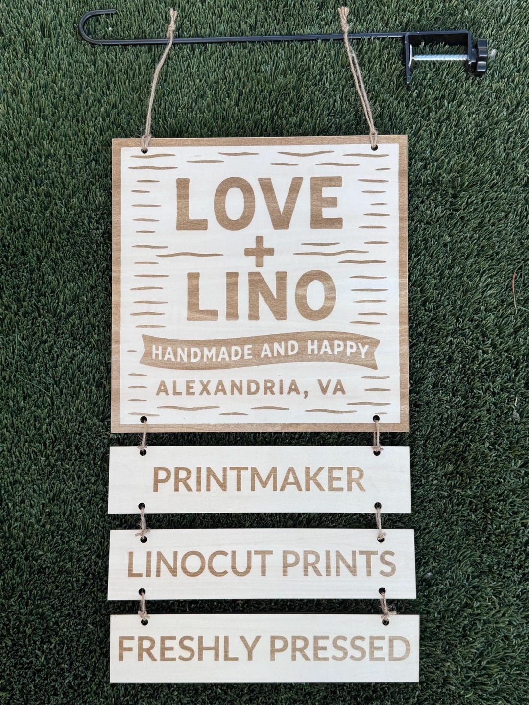 Custom Hanging Market Sign: Laser Engraved Business Logo Display - Etsy