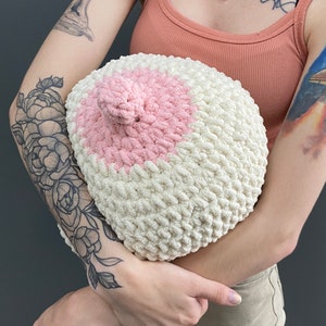 Fun Adult Crochet Boob Pillow