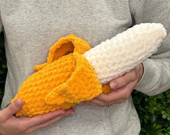Going Bananas Crochet Plush Fruit Pillow Toy