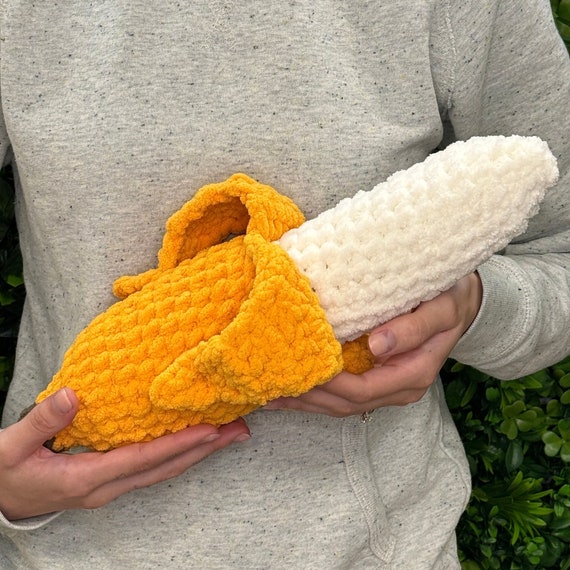 Going Bananas Crochet Plush Fruit Pillow Toy