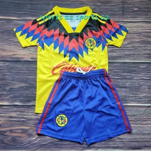 Club America Retro Style Uniform, Soccer Outfit, Jersey and Shorts, Futbol Uniform, Unbranded