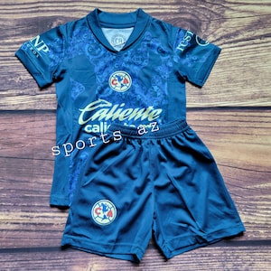 Club America Kid&#39;s Away Uniform, Soccer Outfit, Jersey and Shorts, Futbol Uniform, Unbranded