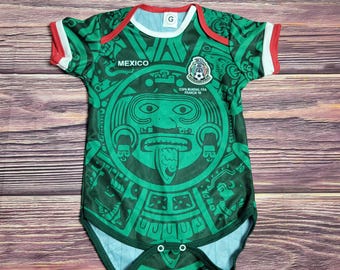 Mexico Retro Baby Soccer Jersey, 1998 Retro pañalero, Bebe Jumpsuit National Soccer Team Bodysuit
