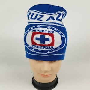 Cruz Azul Soccer Beanie, La Maquina Cementera Mexican Soccer Team Blue Beanie