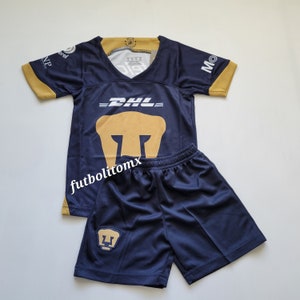 Pumas Kid&#39;s Home Uniform, Soccer Outfit, Jersey and Shorts, Futbol Uniform, Unbranded